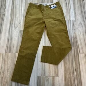 NWT Puma Pants Mens 34x30 Green Corduroy Golf Performance Fit Casual‎ Cotton